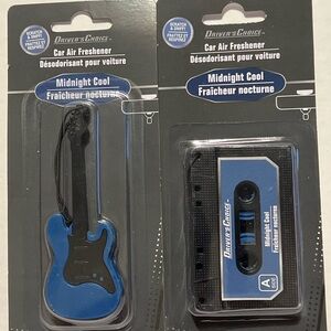 Driver’s Choice Car Air Fresheners 2-Pack – Midnight Cool Guitar & Cassette New